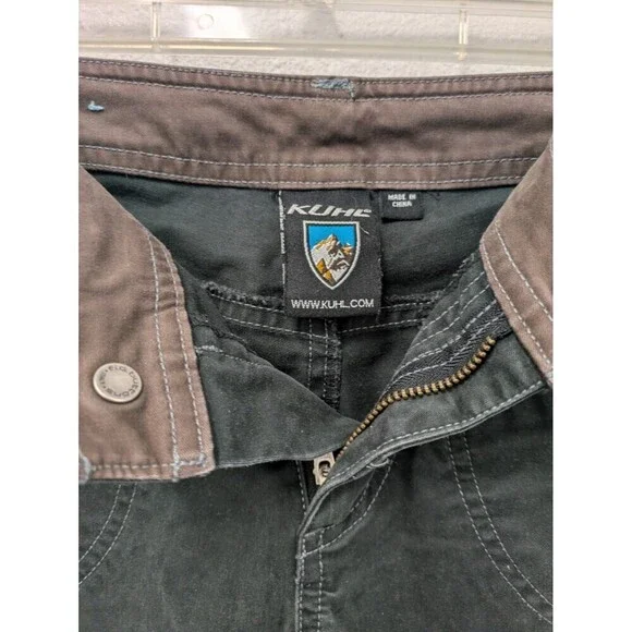 Kuhl Dark Gray Straight Leg Hiking Pants sz 6P Reinforced Knee Outdoor Gorpcore - Picture 6 of 10